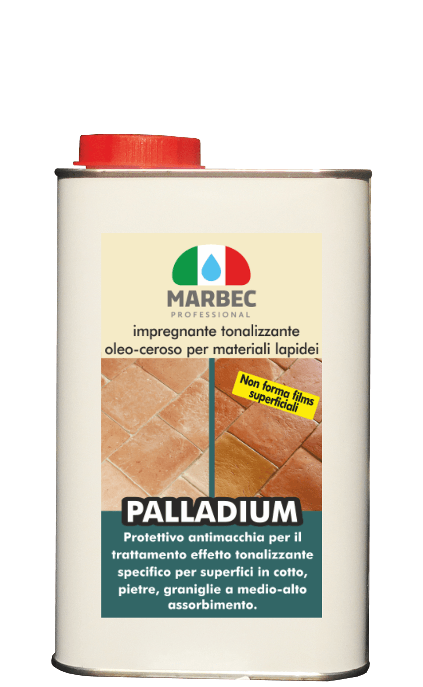 Marbec PALLADIUM 1LT | Impregnante tonalizzante oleo-ceroso per materiali lapidei