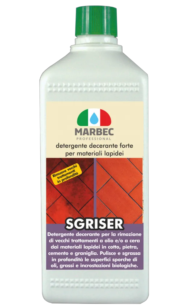Marbec SGRISER 1LT | detergente decerante forte per materiali lapidei