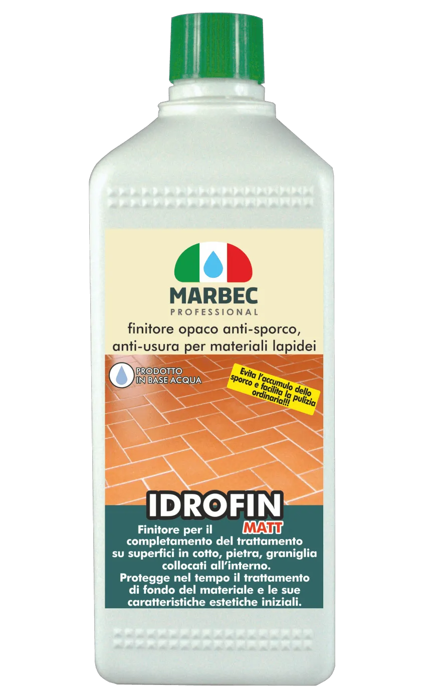 MARBEC | IDROFIN MATT 1lt Finitore opaco anti-sporco, anti-usura per materiali lapidei