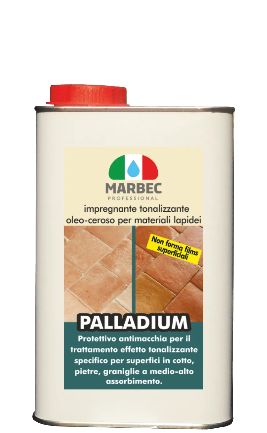 Marbec PALLADIUM 1LT | Impregnante tonalizzante oleo-ceroso per materiali lapidei