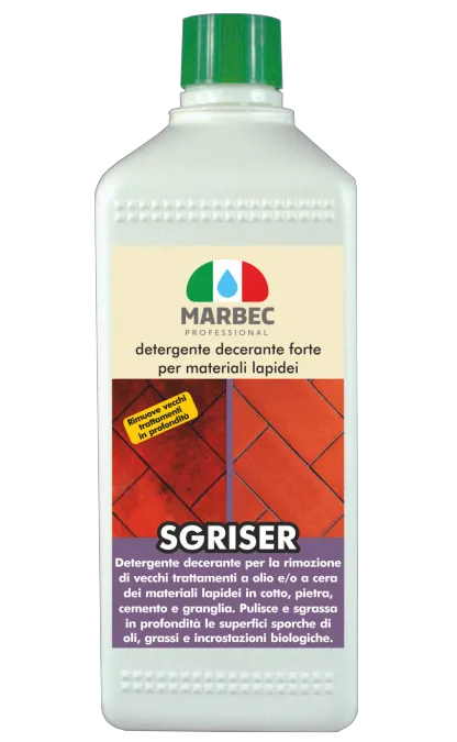 Marbec SGRISER 1LT | detergente decerante forte per materiali lapidei