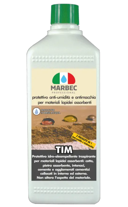 Marbec - TIM 1LT | protettivo anti-umidità e antimacchia per materiali lapidei assorbenti