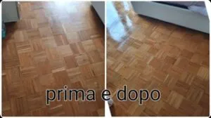 Risultati pulizia parquet utilizzando prodotti Marbec