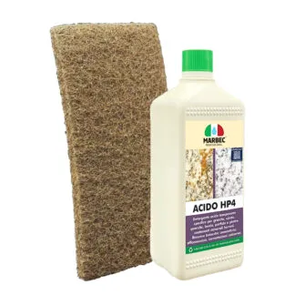 Detersivo acido tamponato specifico per granito, scisto, quarzite, beola, porfido e pietre contenenti minerali ferrosi: elimina ruggine