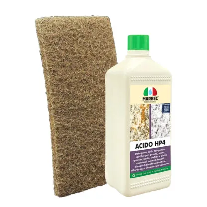 Detersivo acido tamponato specifico per granito, scisto, quarzite, beola, porfido e pietre contenenti minerali ferrosi: elimina ruggine
