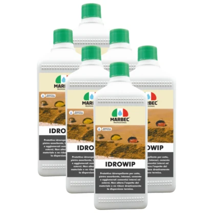 Marbec - IDROWIP 1LTX6PZ Protective water repellent for terracotta, absorbent stone, plasters, cement and cement agglomerates