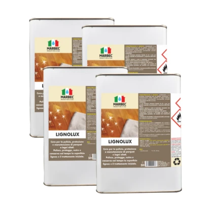 Marbec - LIGNOLUX 5LTX4PZ Wax for cleaning, protection and maintenance of parquet and oiled woods