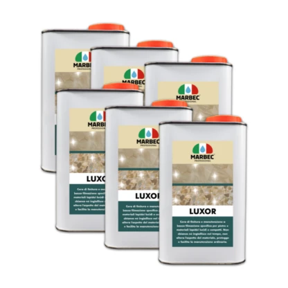 Marbec - LUXOR 1LTX6PZ Low-film finishing and maintenance wax specific for polished and compact stones and stone materials