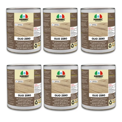 Marbec - OLIO ZERO 1KGX6PZ Transparent impregnating oil for wooden floors