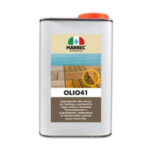 Marbec - OLIO41 1LT Oleo-waxy impregnation specific for decking and outdoor wooden floors.