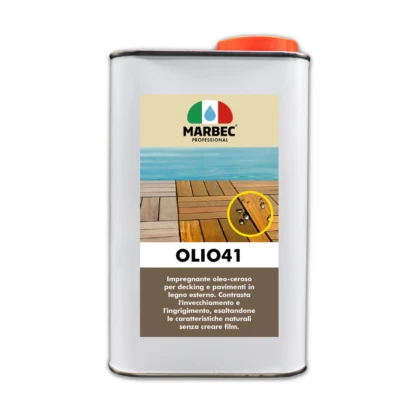 Marbec - OLIO41 1LT Oleo-waxy impregnation specific for decking and outdoor wooden floors.