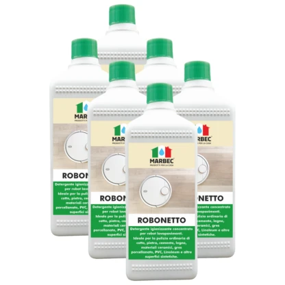 Marbec - ROBONETTO 1LTx6PZ Specific detergent for cleaning floors with robot scrubbers