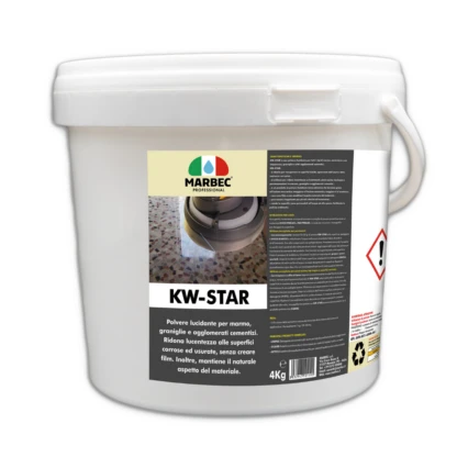 Marbec- KW STAR 4KG Polishing powder for marble, grits and cement agglomerates