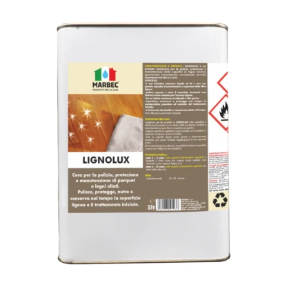 Marbec - LIGNOLUX 5LT Cera para la limpieza, protección y mantenimiento de parquet y maderas aceitadas