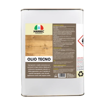 Marbec - OLIO TECNO 5LT Aceite impregnante de secado rápido para suelos de madera interiores