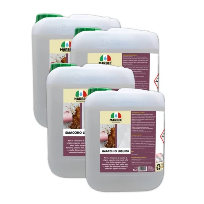 Marbec - SMACCHIO LIQUIDO 5LTX4PZ Limpiador de manchas para suelos y revestimientos.