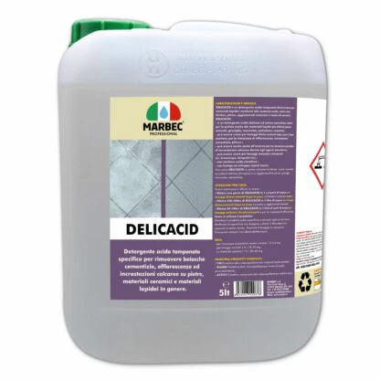 Marbec - DELICACID 5LT Detergente ácido amortiguado para desincrustantes piedras y materiales de piedra