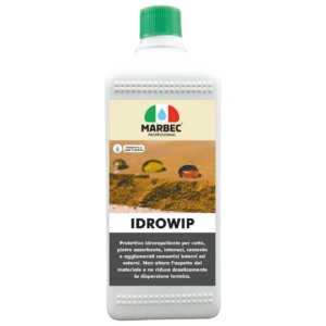 Marbec - IDROWIP 1LT Protector repelente al agua para barro, piedra absorbente, yeso, cemento y aglomerados cementosos