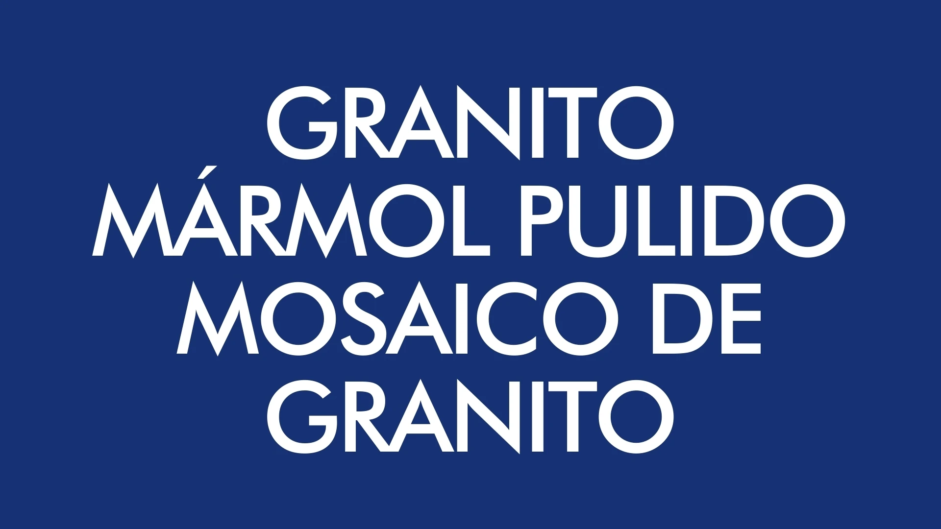 Granito, marmol pulido y mosaico de granito
