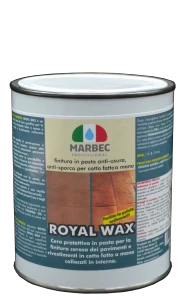 Marbec - ROYAL WAX 1LT | finition en pâte anti-usure et anti-salissures pour terre cuite faite à la main