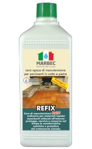  MARBEC - REFIX MATT 1LT | cera de mantenimiento opaca para suelos de barro y piedra