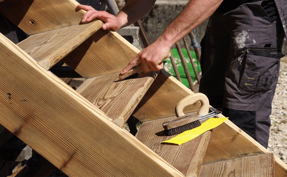 scala-fai-da-te-in legno escalera de madera de bricolaje