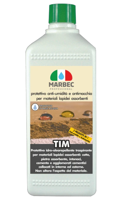 Marbec - TIM 1LT | protection contre l'humidité et les taches pour les matériaux en pierre absorbants