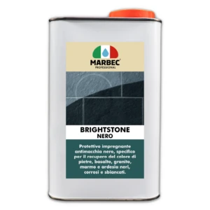 Marbec - BRIGHTSTONE 1LT Protecteur d’imprégnation à effet humide noir pour la récupération de l’ardoise et des pierres noires