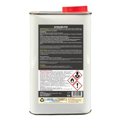 Marbec ACQUABLOCK Protecteur anti-infiltration pour sols et revêtements. Il forme une barrière invisible et respirante contre l'eau.