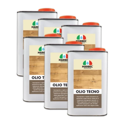 Marbec - OLIO TECNO 1LTX6PZ Huile d’imprégnation à séchage rapide pour plancher en bois intérieur