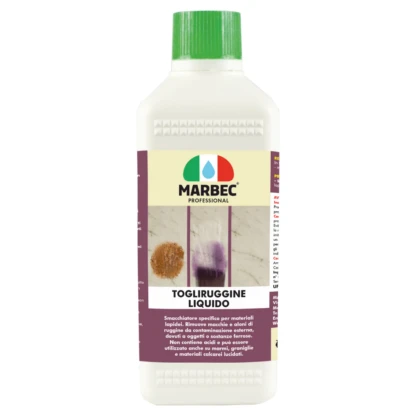 Marbec - TOGLIRUGGINE LIQUIDO 500ML Détachant pour l’élimination des taches et des halos de rouille et de sulfate ferreux des sols.