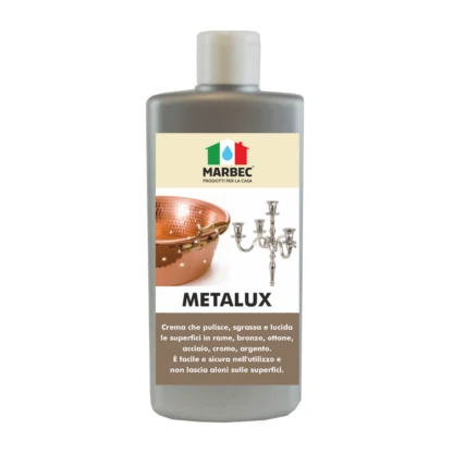 Marbec - METALUX 250GR Crème pour le nettoyage et le polissage de l’argent, du bronze, du cuivre, du laiton et de l’acier.