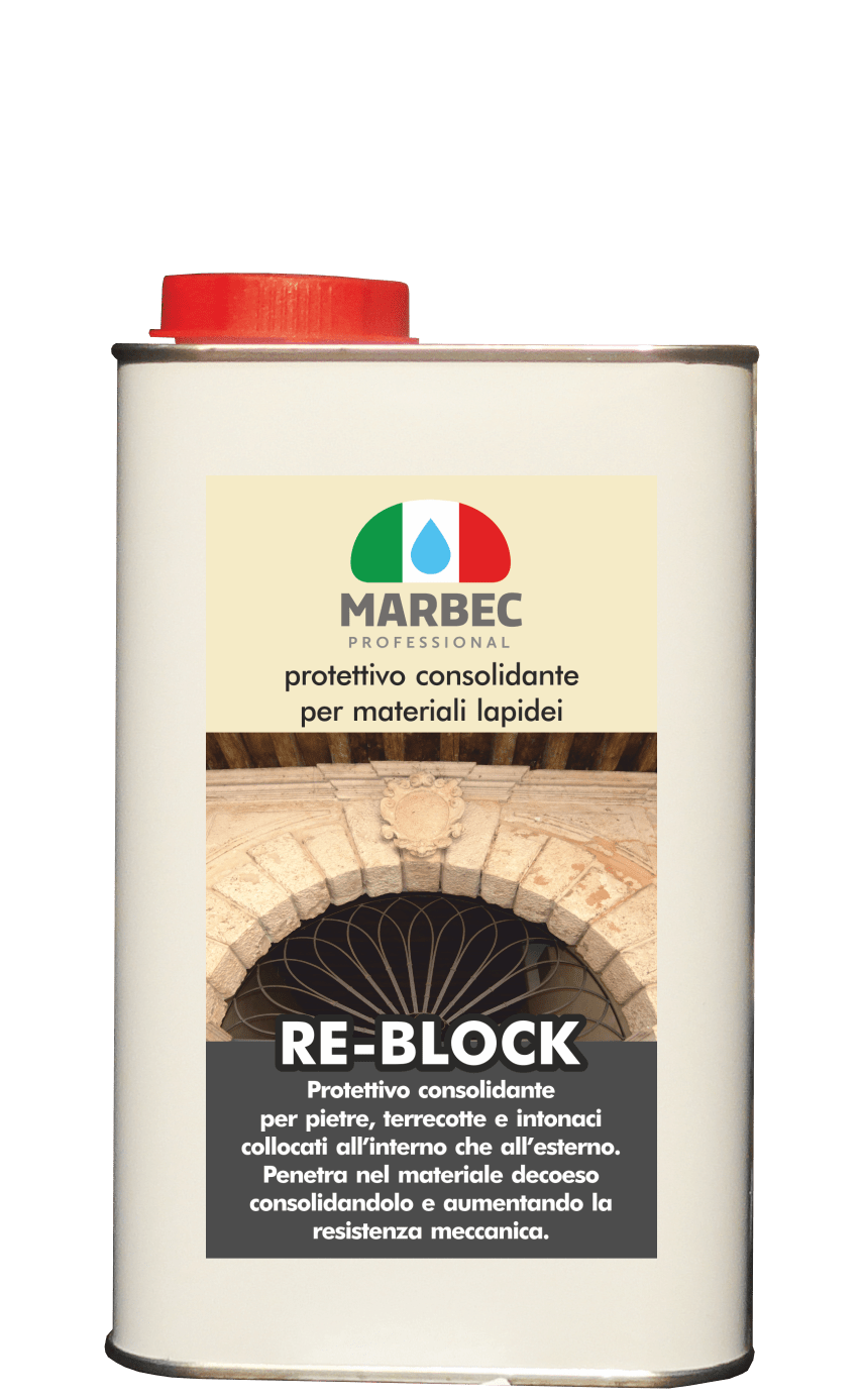 MARBEC - RE-BLOCK 1LT | Protettivo consolidante per materiali lapidei