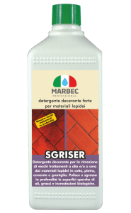 Marbec SGRISER 1LT | detergente quitador de cera fuerte para materiales de piedra