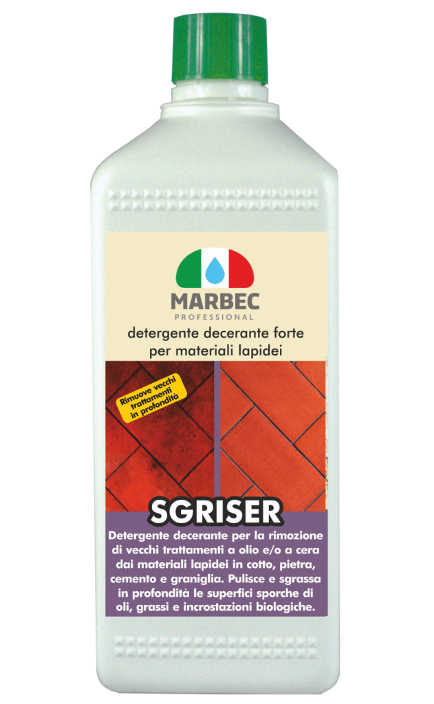 Marbec SGRISER 1LT | détergent puissant pour épiler les matériaux en pierre