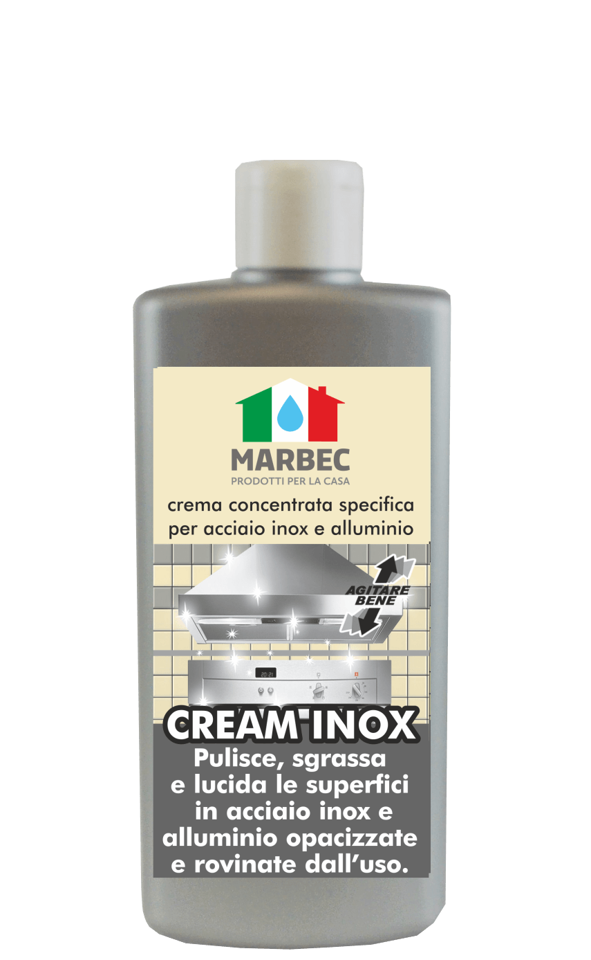 MARBEC | CREAM INOX 250GR Crema concentrata specifica per acciaio inox e alluminio