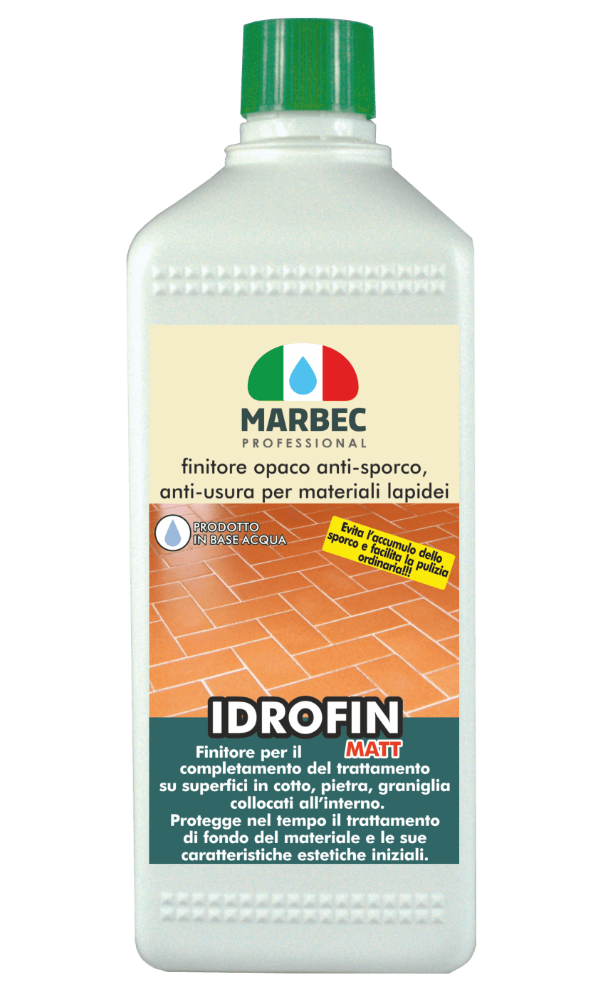 MARBEC | IDROFIN MATT 1lt Finition opaque anti-salissure et anti-usure pour les matériaux en pierre