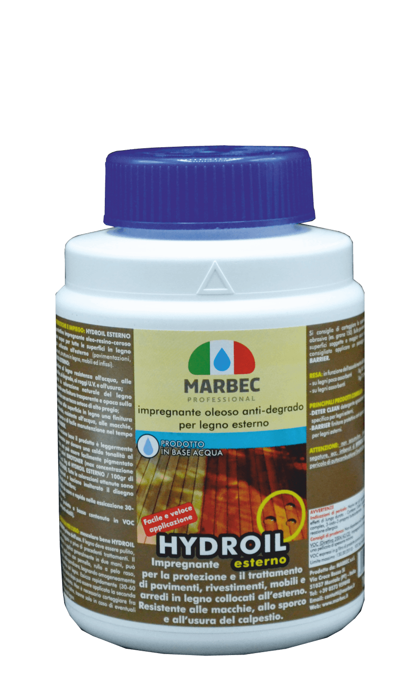 HYDROIL ESTERNO 1KG impregnante oleoso anti-degrado per legno esterno
