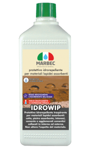 Marbec - IDROWIP 1lt | Protettivo anti-umidità per materiali lapidei assorbenti