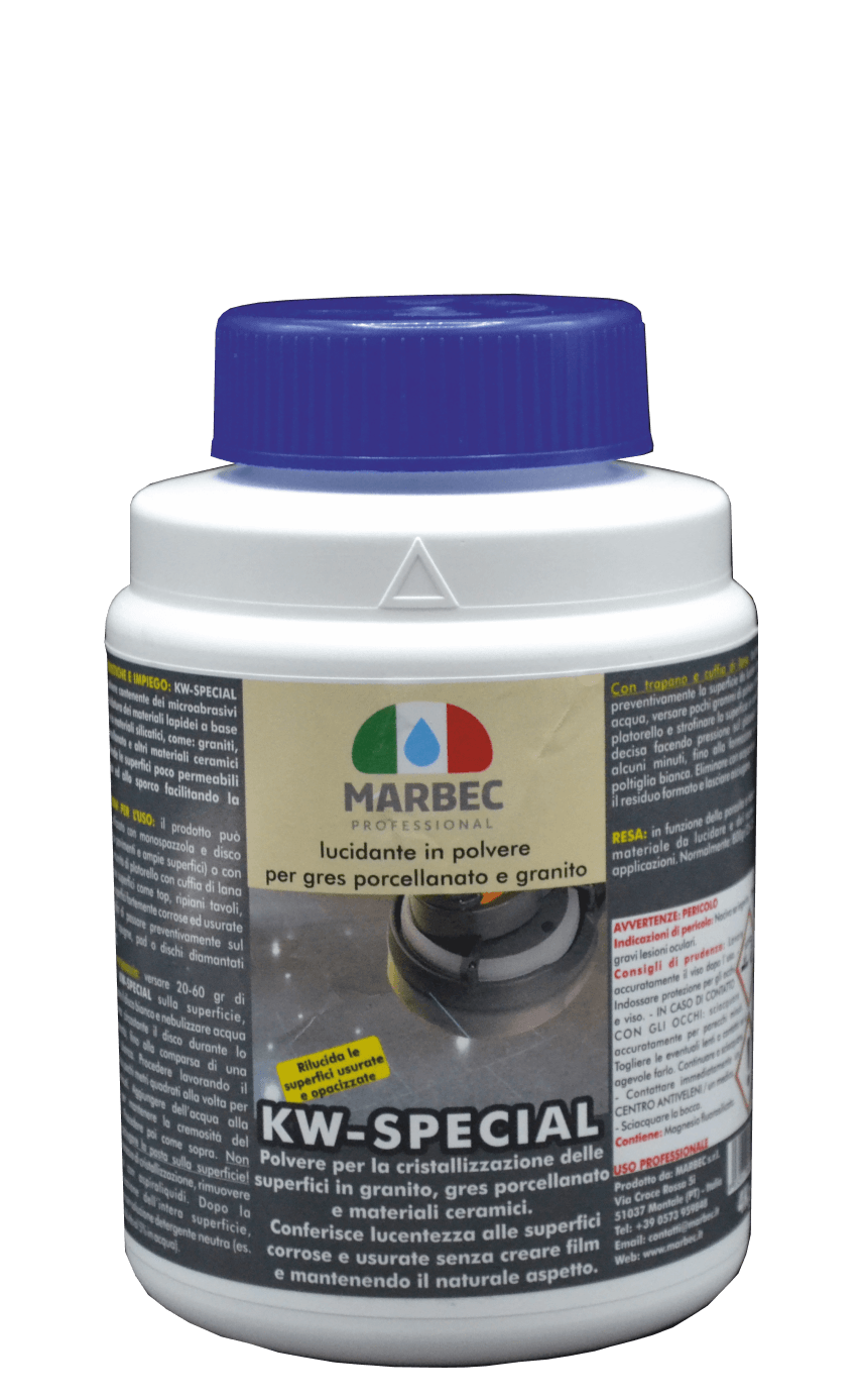 Marbec KW-SPECIAL 800gr | Lucidante in polvere per gres porcellanato e granito