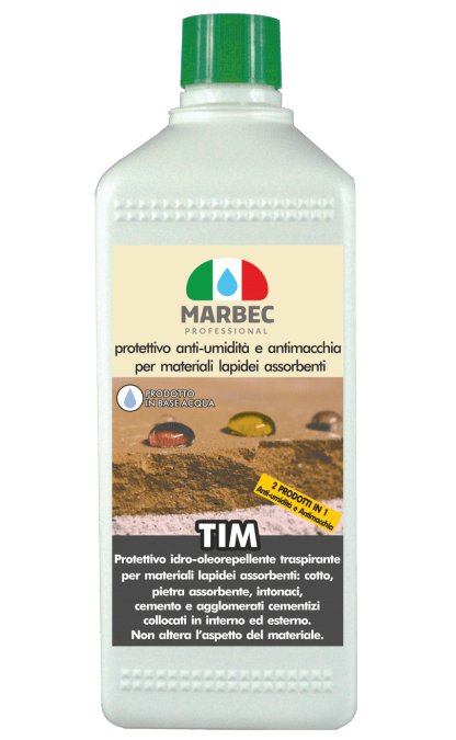 Marbec - TIM 1LT | protettivo anti-umidità e antimacchia per materiali lapidei assorbenti