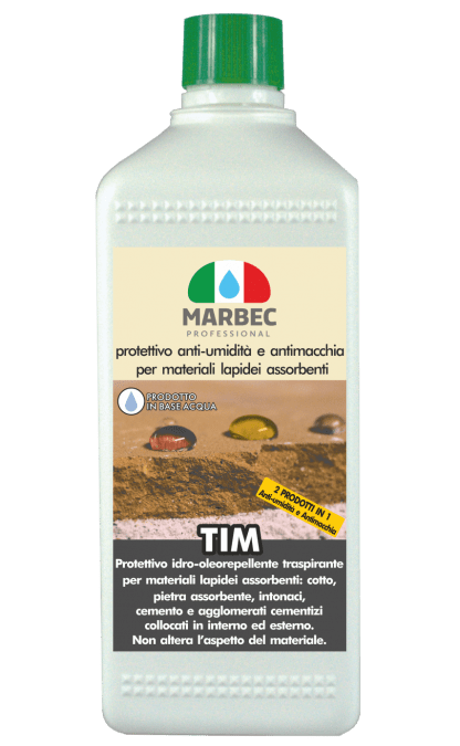 Protector repelente al agua y al aceite transpirable para materiales de piedra absorbentes