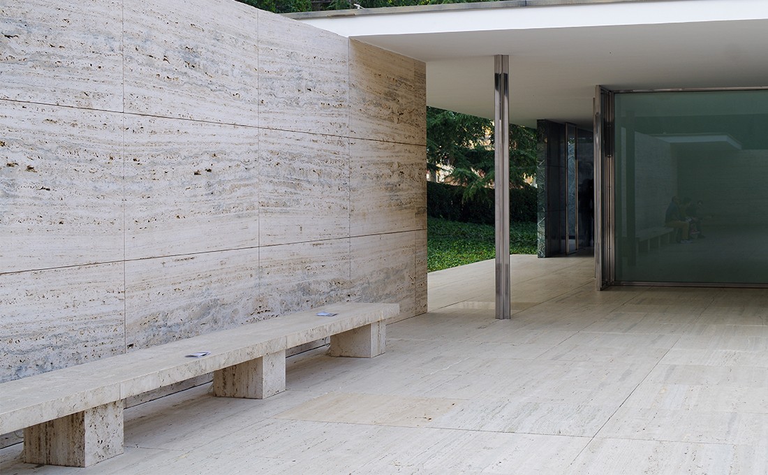 stained external travertine