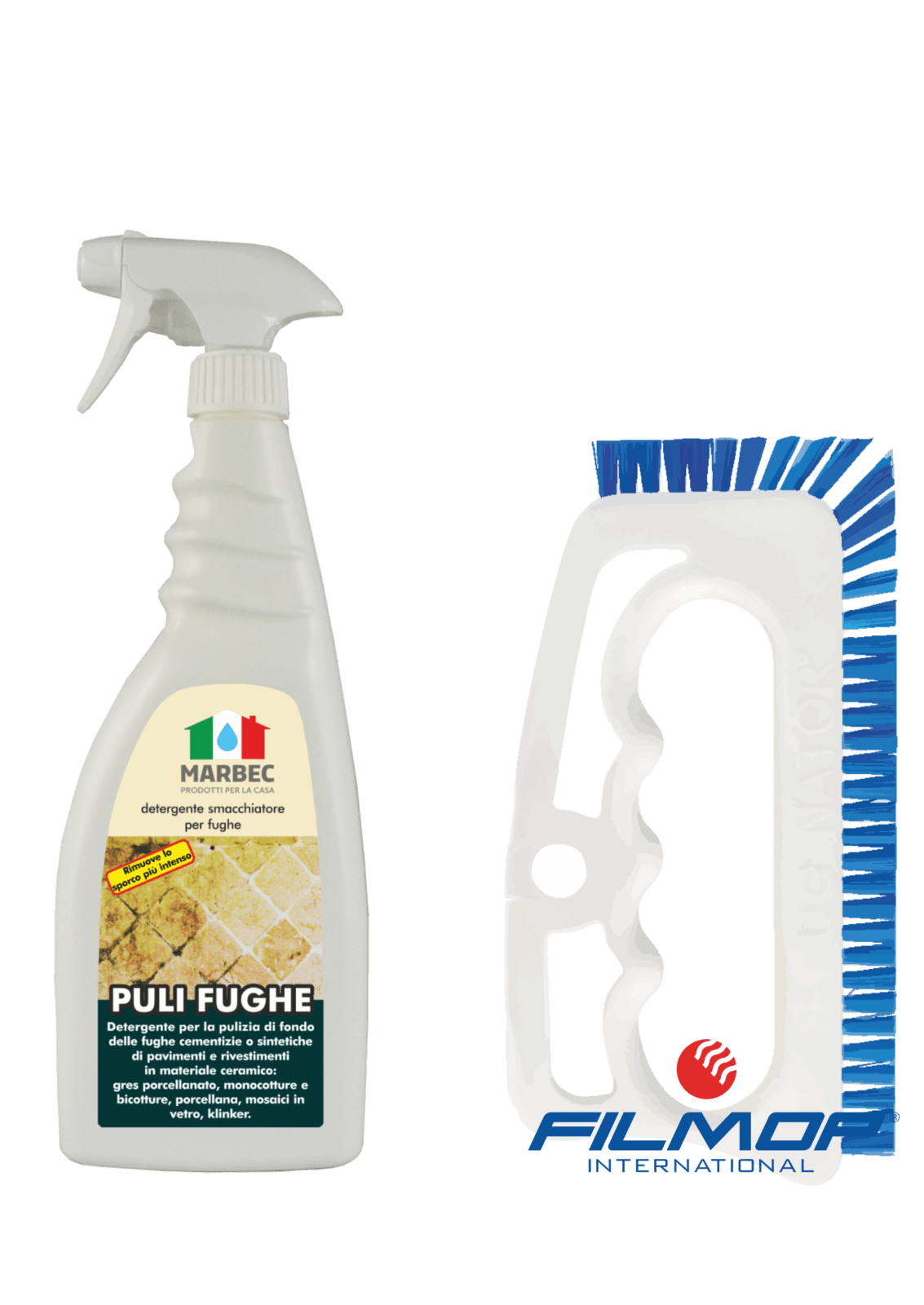 Marbec - PULI FUGHE | Kit completo per la pulizia sgrassante e disinrostante delle fughe