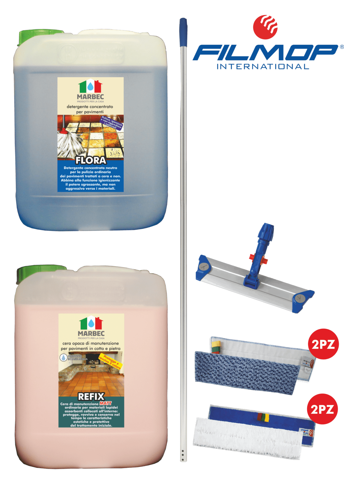 Marbec | KIT COTTO E PIETRA Kit completo per pulizia e manutenzione cotto e pietra assorbente