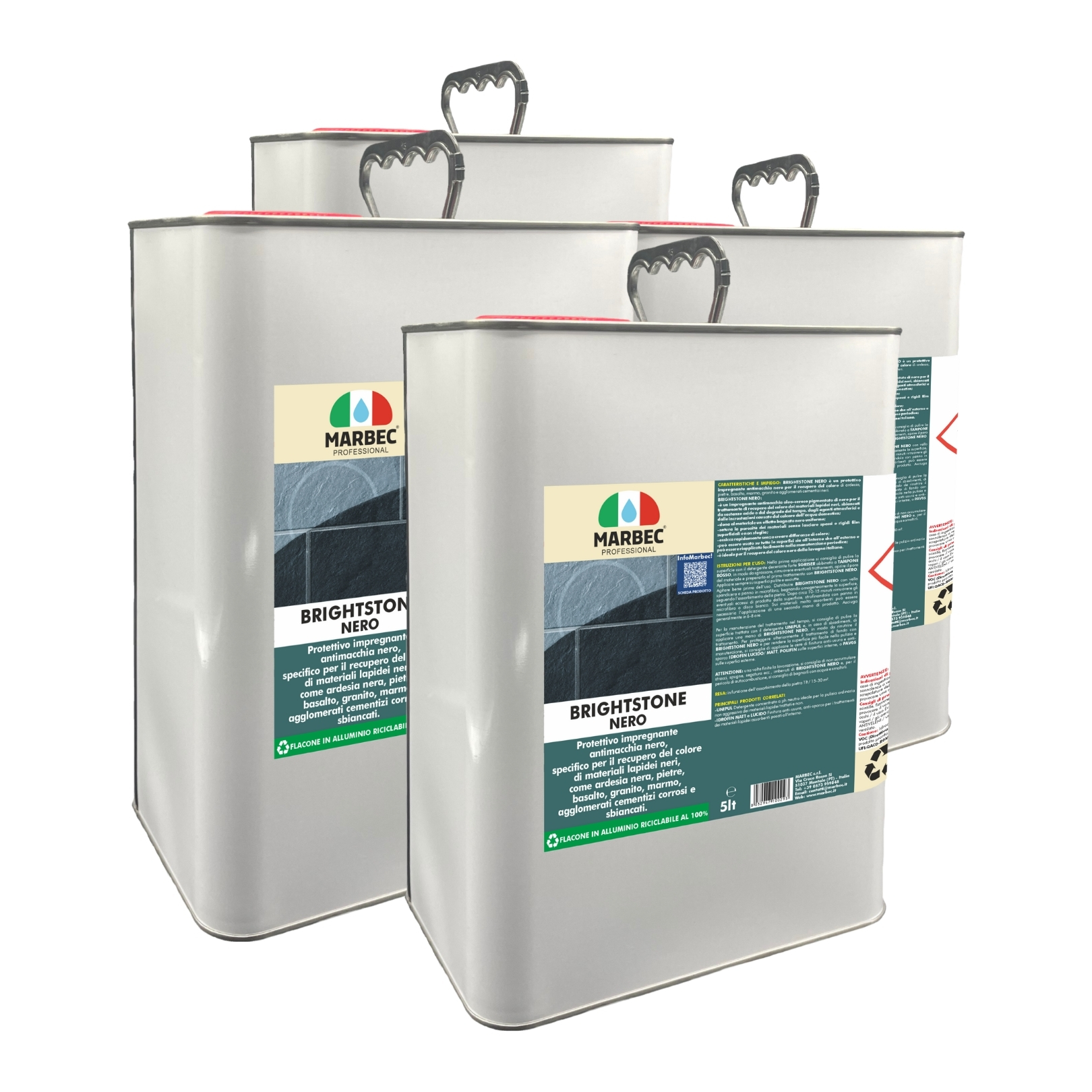 Brightstone Nero - 5lt x 4pezzi